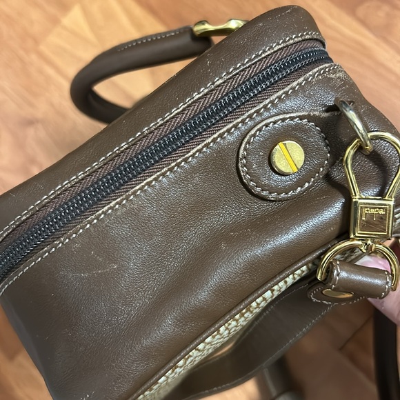 Borbonese Redwall Quail Pattern 2 Way Mini Shoulder Bag Handbag - Picture 16 of 16